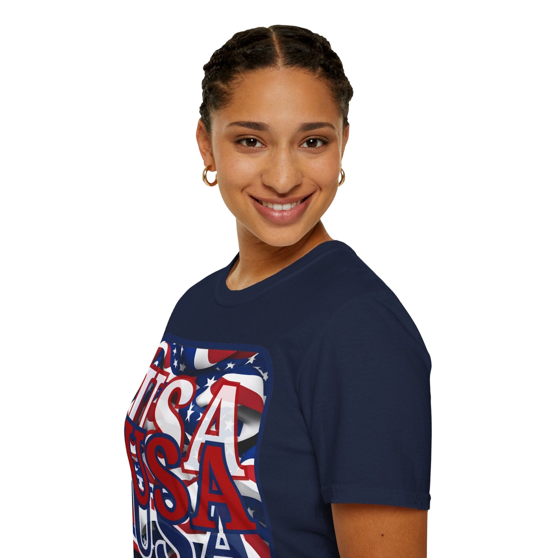 RED White and Blue USA Patriot DKcolors Unisex T-Shirt by cypherpunkgear – cypherpunkgear.com | Cypherpunk Merch