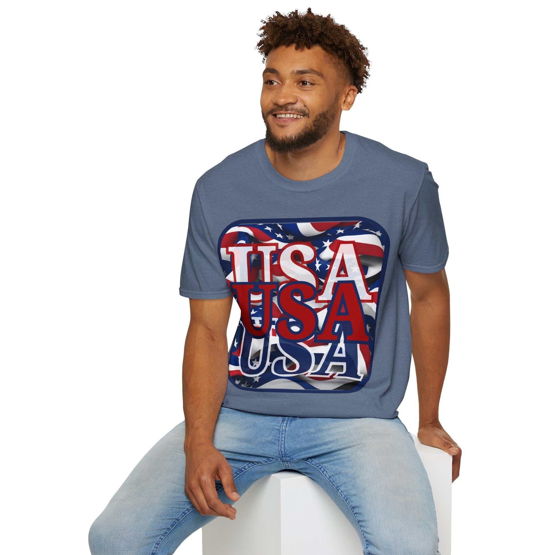 RED White and Blue USA Patriot DKcolors Unisex T-Shirt by cypherpunkgear – cypherpunkgear.com | Cypherpunk Merch