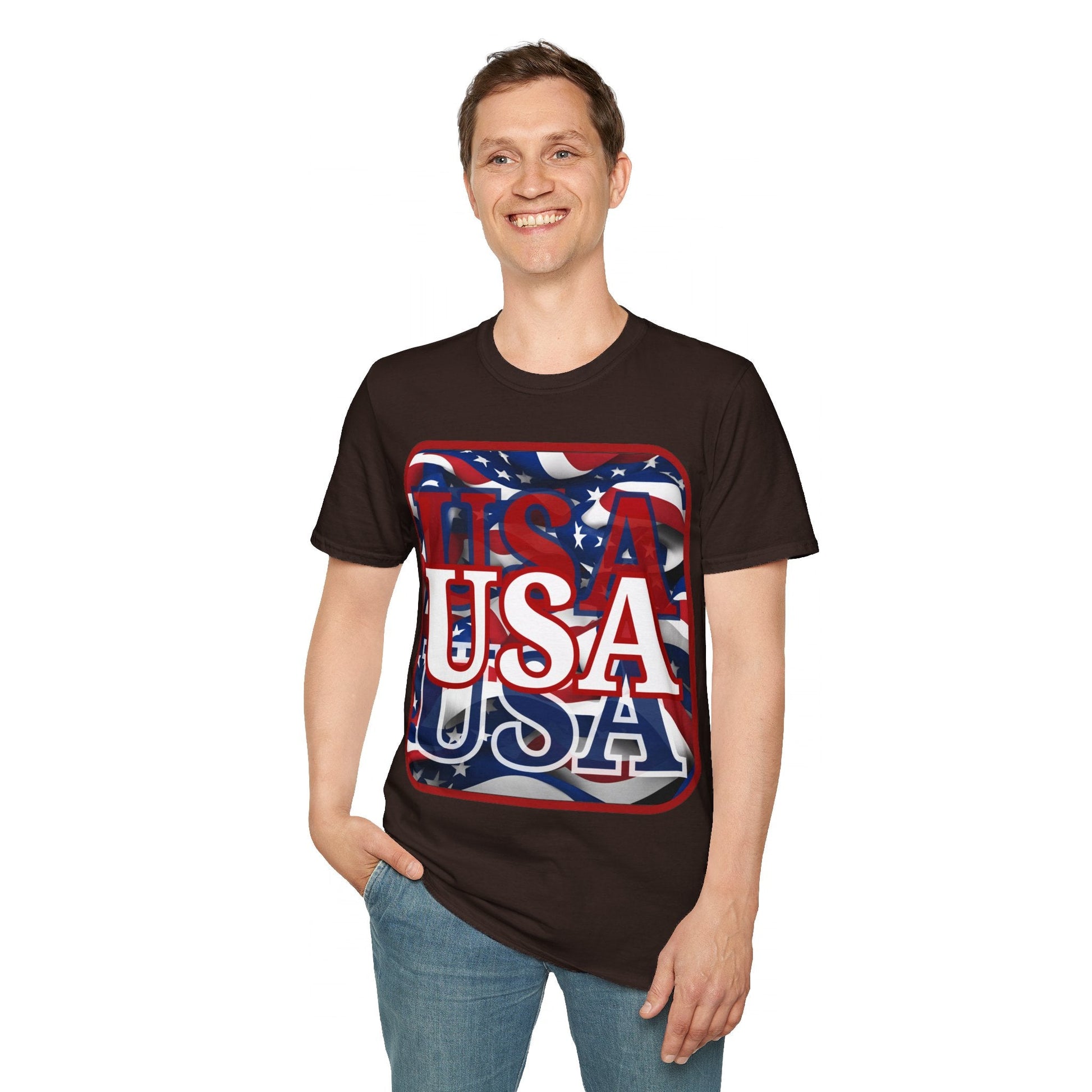 Red WHITE and Blue USA Patriot DKcolors Unisex T-Shirt by cypherpunkgear – cypherpunkgear.com | Cypherpunk Merch