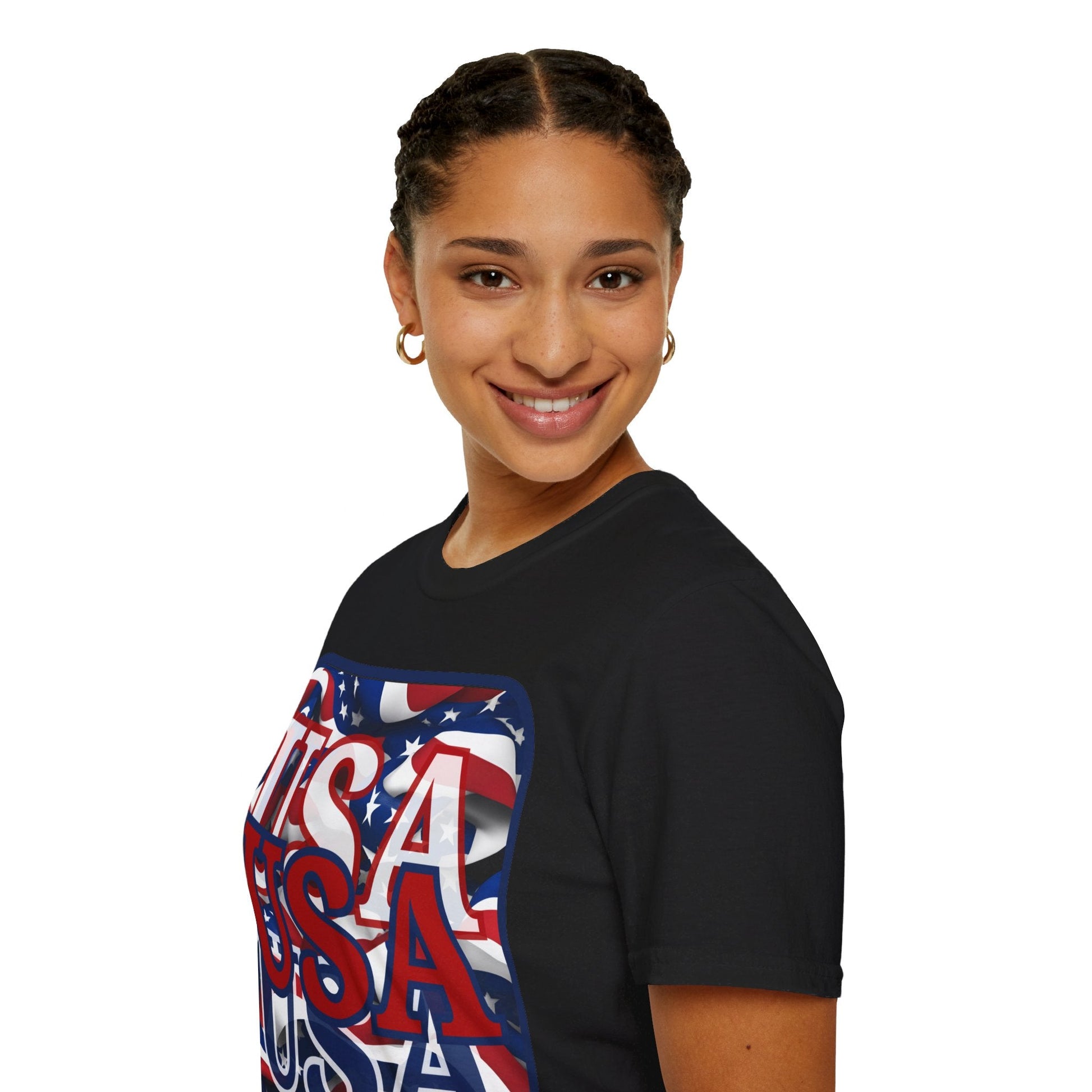 RED White and Blue USA Patriot DKcolors Unisex T-Shirt by cypherpunkgear – cypherpunkgear.com | Cypherpunk Merch