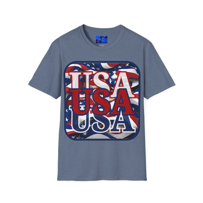RED White and Blue USA Patriot DKcolors Unisex T-Shirt by cypherpunkgear – cypherpunkgear.com | Cypherpunk Merch