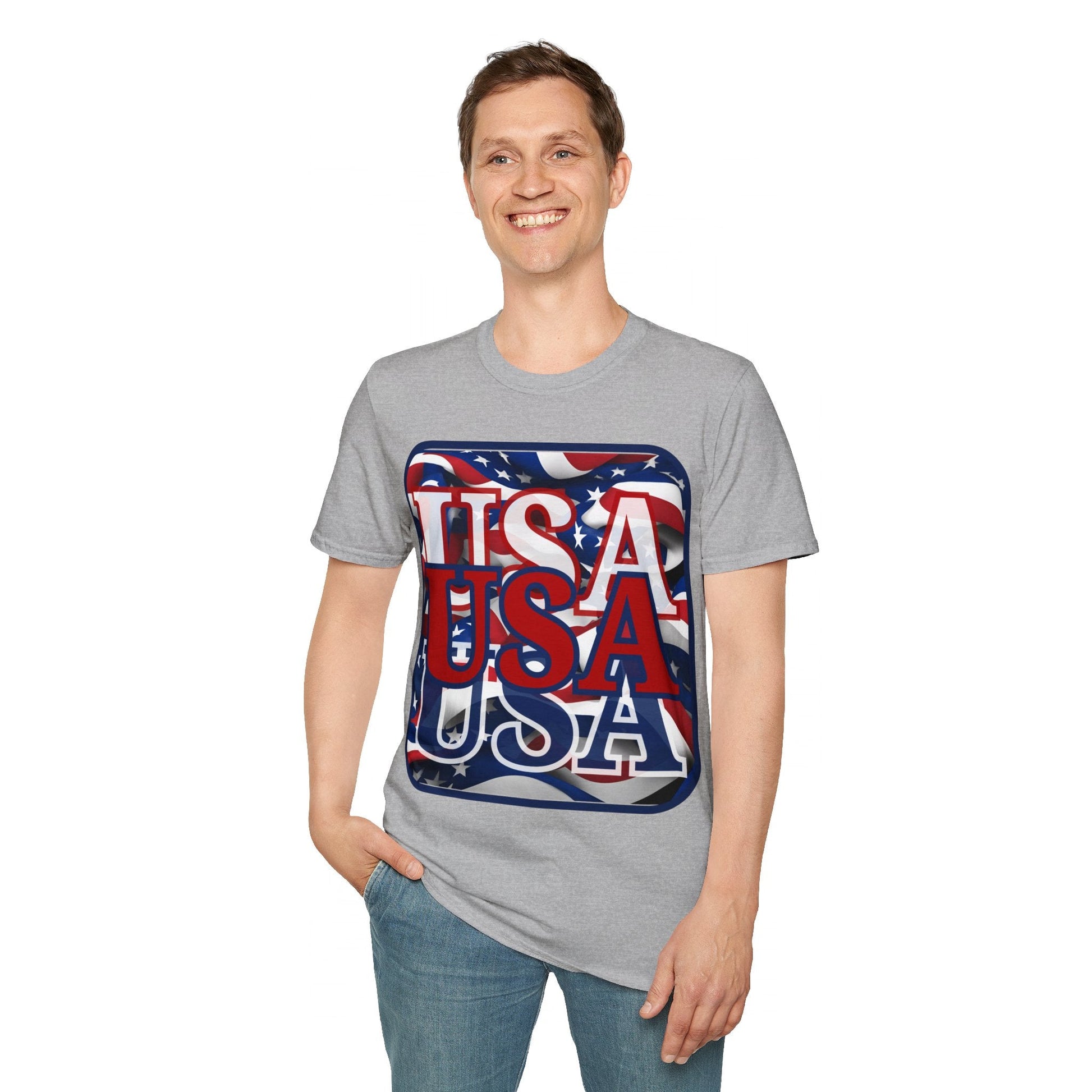 RED White and Blue USA Patriot LTcolors Unisex T-Shirt by cypherpunkgear – cypherpunkgear.com | Cypherpunk Merch