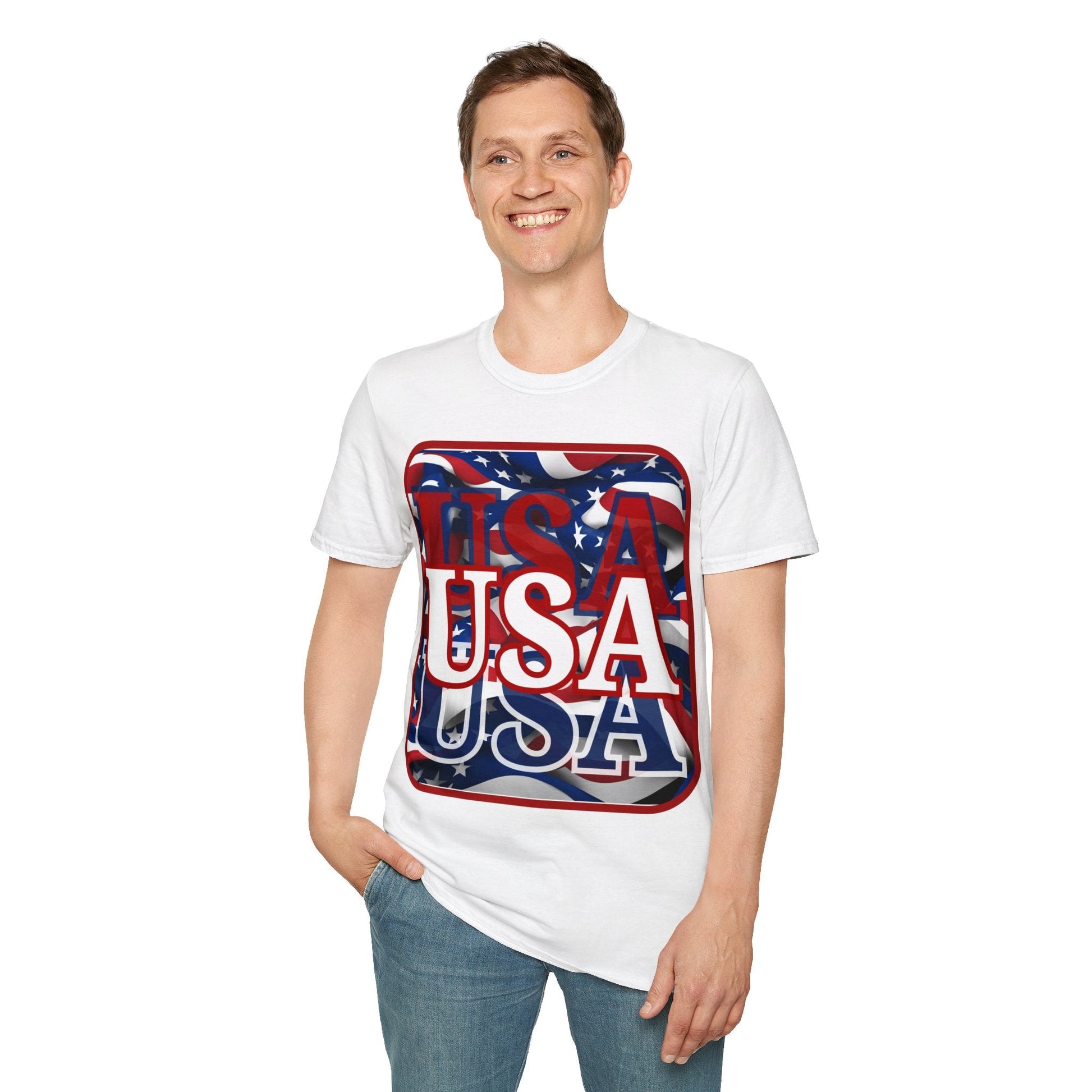 Red WHITE and Blue USA Patriot LTcolors Unisex T-Shirt by cypherpunkgear – cypherpunkgear.com | Cypherpunk Merch