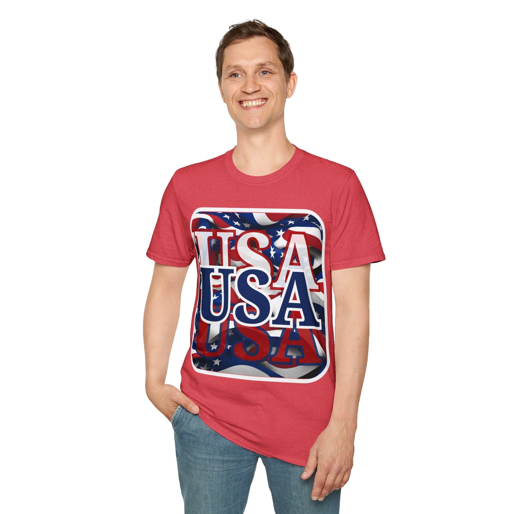 Red White and BLUE USA Patriot LTcolors Unisex T-Shirt by cypherpunkgear – cypherpunkgear.com | Cypherpunk Merch