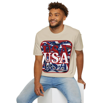 Red WHITE and Blue USA Patriot LTcolors Unisex T-Shirt by cypherpunkgear – cypherpunkgear.com | Cypherpunk Merch