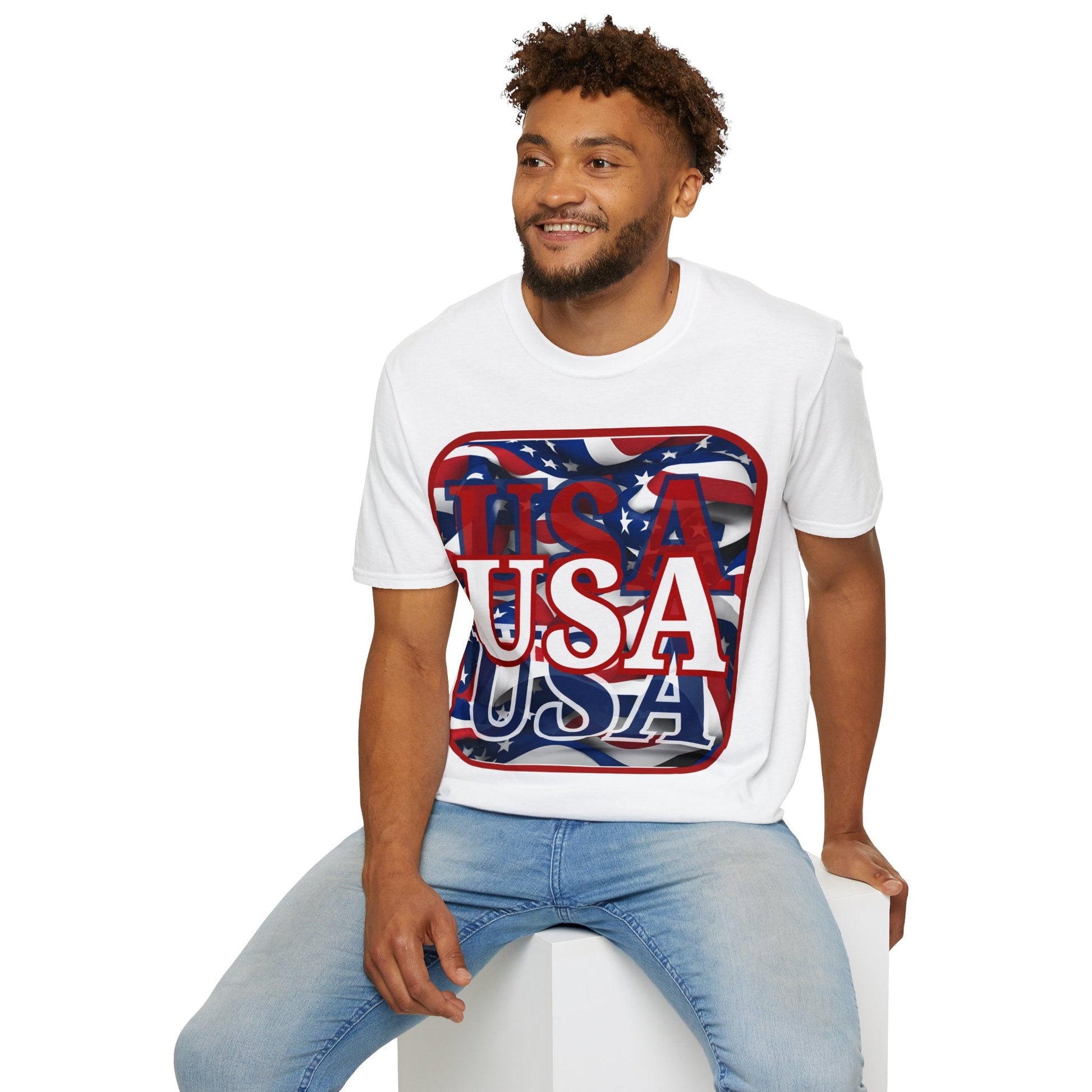 Red WHITE and Blue USA Patriot LTcolors Unisex T-Shirt by cypherpunkgear – cypherpunkgear.com | Cypherpunk Merch