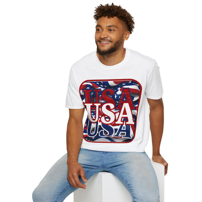 Red WHITE and Blue USA Patriot LTcolors Unisex T-Shirt by cypherpunkgear – cypherpunkgear.com | Cypherpunk Merch
