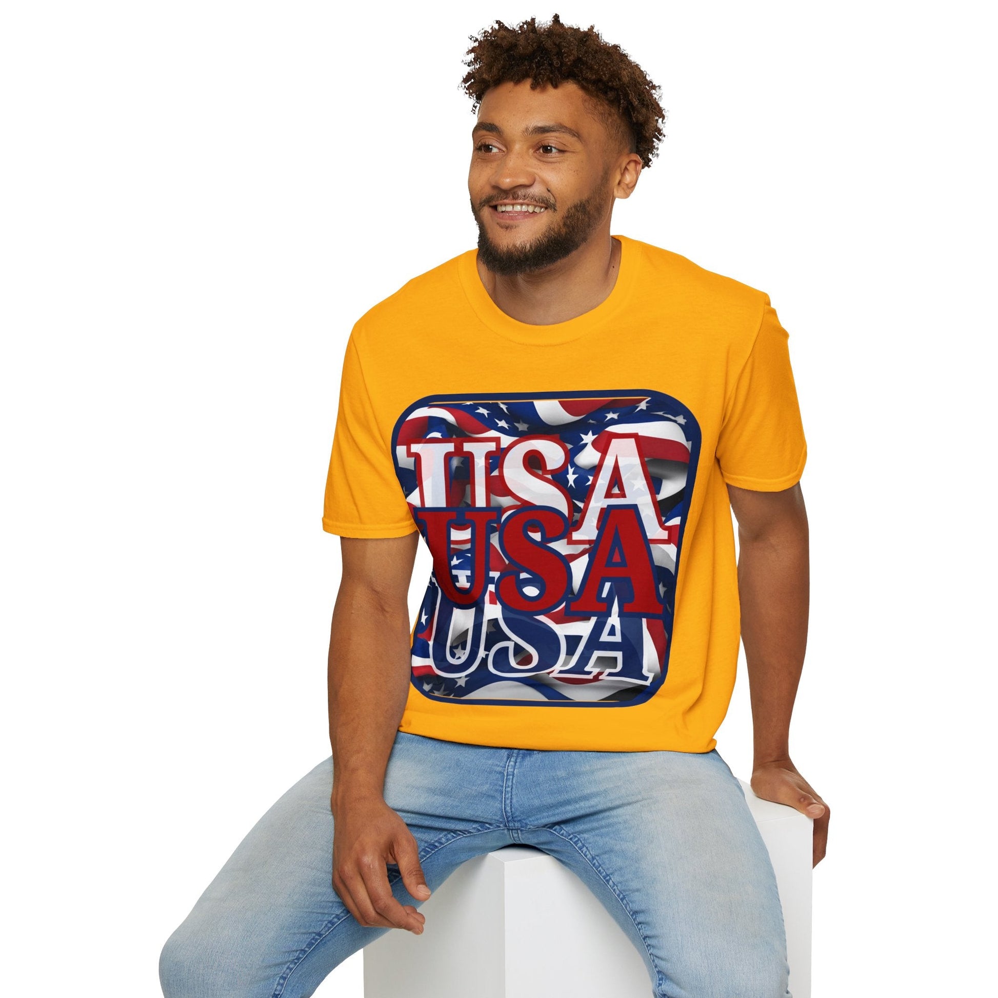 RED White and Blue USA Patriot LTcolors Unisex T-Shirt by cypherpunkgear – cypherpunkgear.com | Cypherpunk Merch