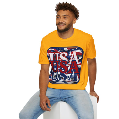 RED White and Blue USA Patriot LTcolors Unisex T-Shirt by cypherpunkgear – cypherpunkgear.com | Cypherpunk Merch