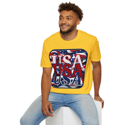 RED White and Blue USA Patriot LTcolors Unisex T-Shirt by cypherpunkgear – cypherpunkgear.com | Cypherpunk Merch