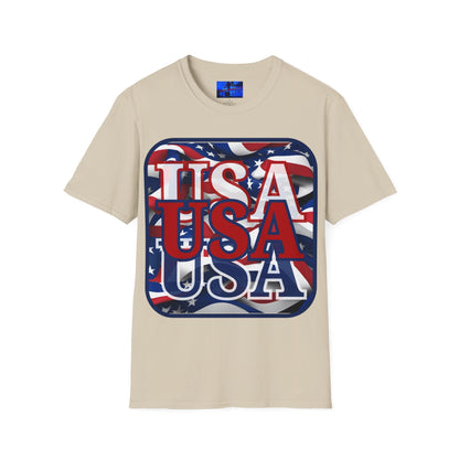 RED White and Blue USA Patriot LTcolors Unisex T-Shirt by cypherpunkgear – cypherpunkgear.com | Cypherpunk Merch