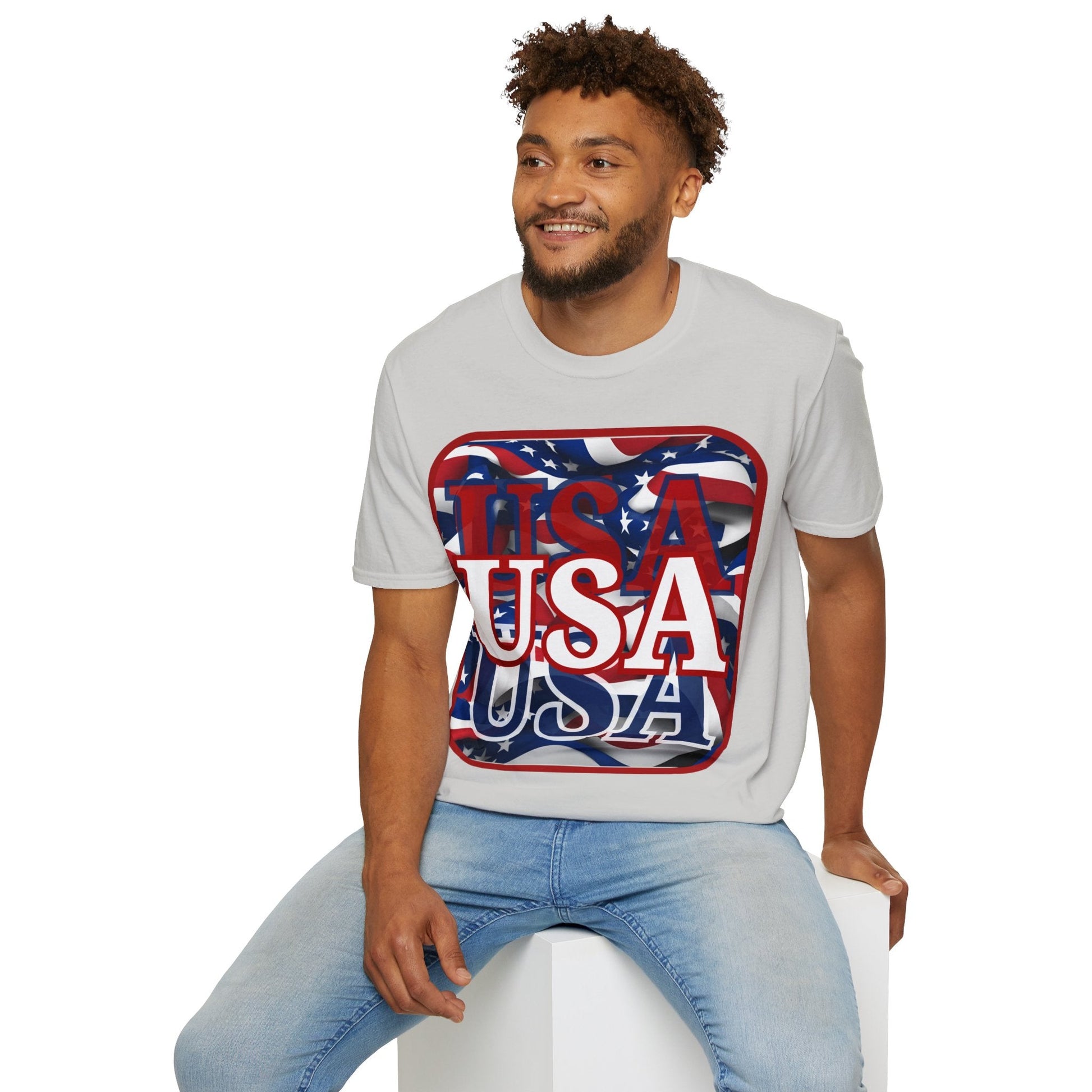 Red WHITE and Blue USA Patriot LTcolors Unisex T-Shirt by cypherpunkgear – cypherpunkgear.com | Cypherpunk Merch
