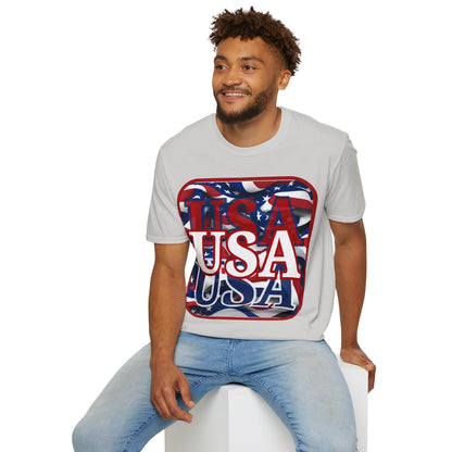Red WHITE and Blue USA Patriot LTcolors Unisex T-Shirt by cypherpunkgear – cypherpunkgear.com | Cypherpunk Merch