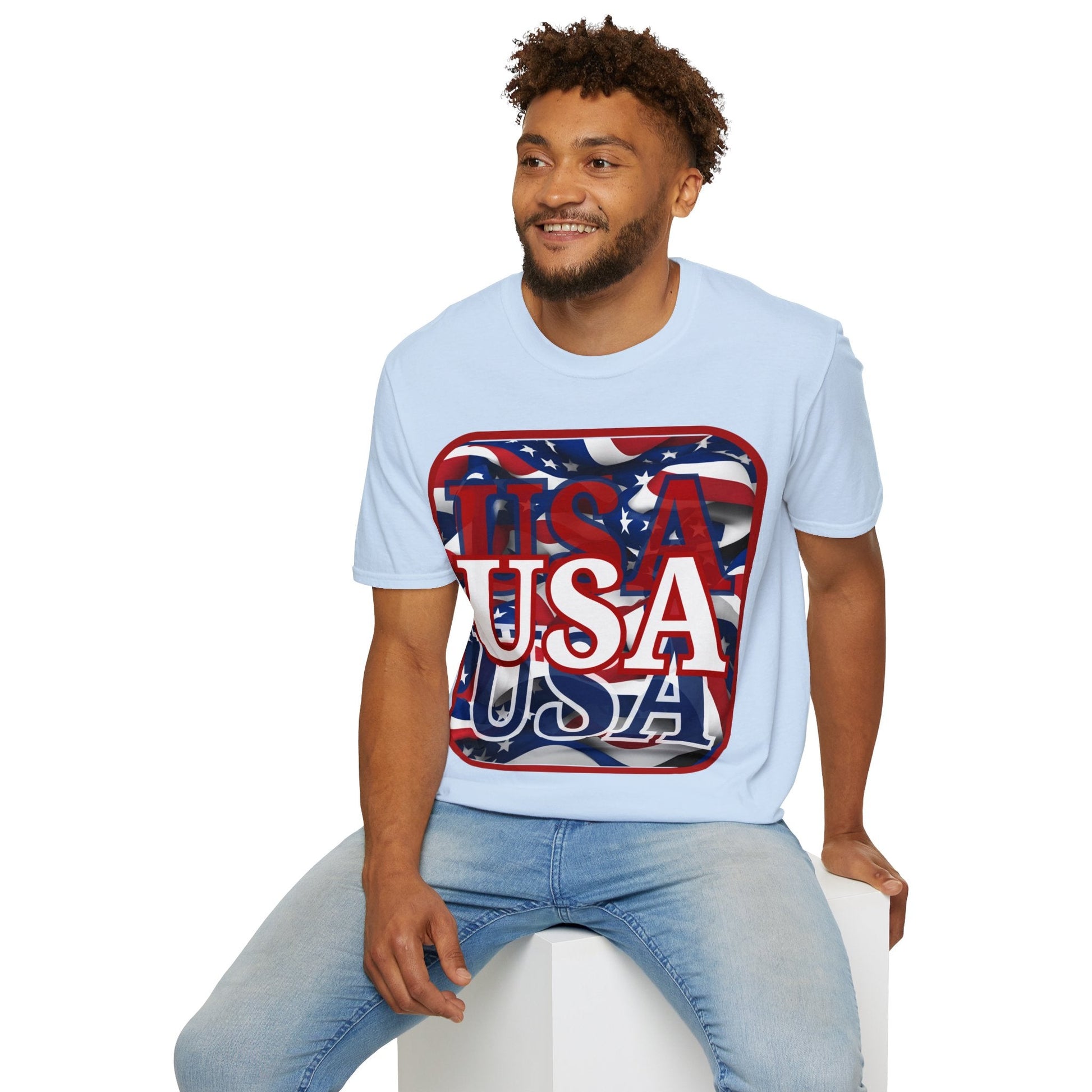 Red WHITE and Blue USA Patriot LTcolors Unisex T-Shirt by cypherpunkgear – cypherpunkgear.com | Cypherpunk Merch