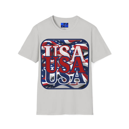 RED White and Blue USA Patriot LTcolors Unisex T-Shirt by cypherpunkgear – cypherpunkgear.com | Cypherpunk Merch