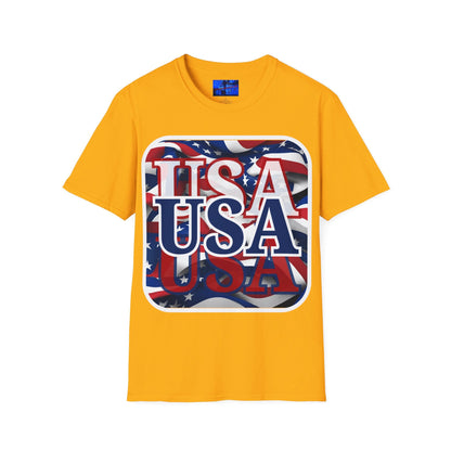 Red White and BLUE USA Patriot LTcolors Unisex T-Shirt by cypherpunkgear – cypherpunkgear.com | Cypherpunk Merch