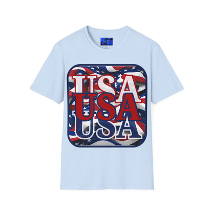 RED White and Blue USA Patriot LTcolors Unisex T-Shirt by cypherpunkgear – cypherpunkgear.com | Cypherpunk Merch