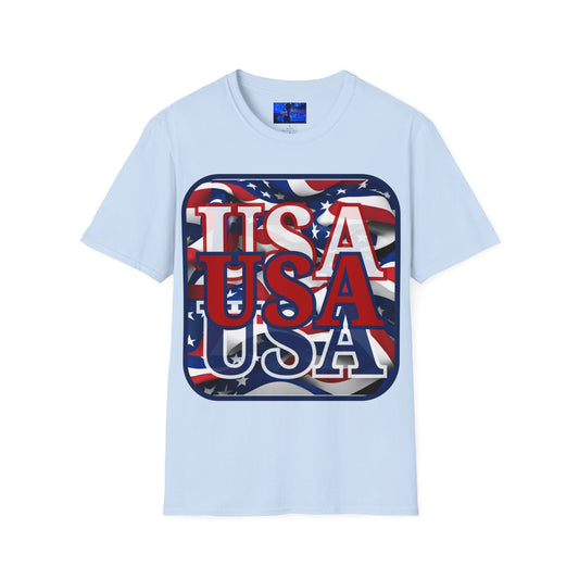 RED White and Blue USA Patriot LTcolors Unisex T-Shirt by cypherpunkgear – cypherpunkgear.com | Cypherpunk Merch