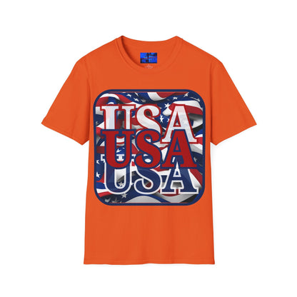 RED White and Blue USA Patriot LTcolors Unisex T-Shirt by cypherpunkgear – cypherpunkgear.com | Cypherpunk Merch