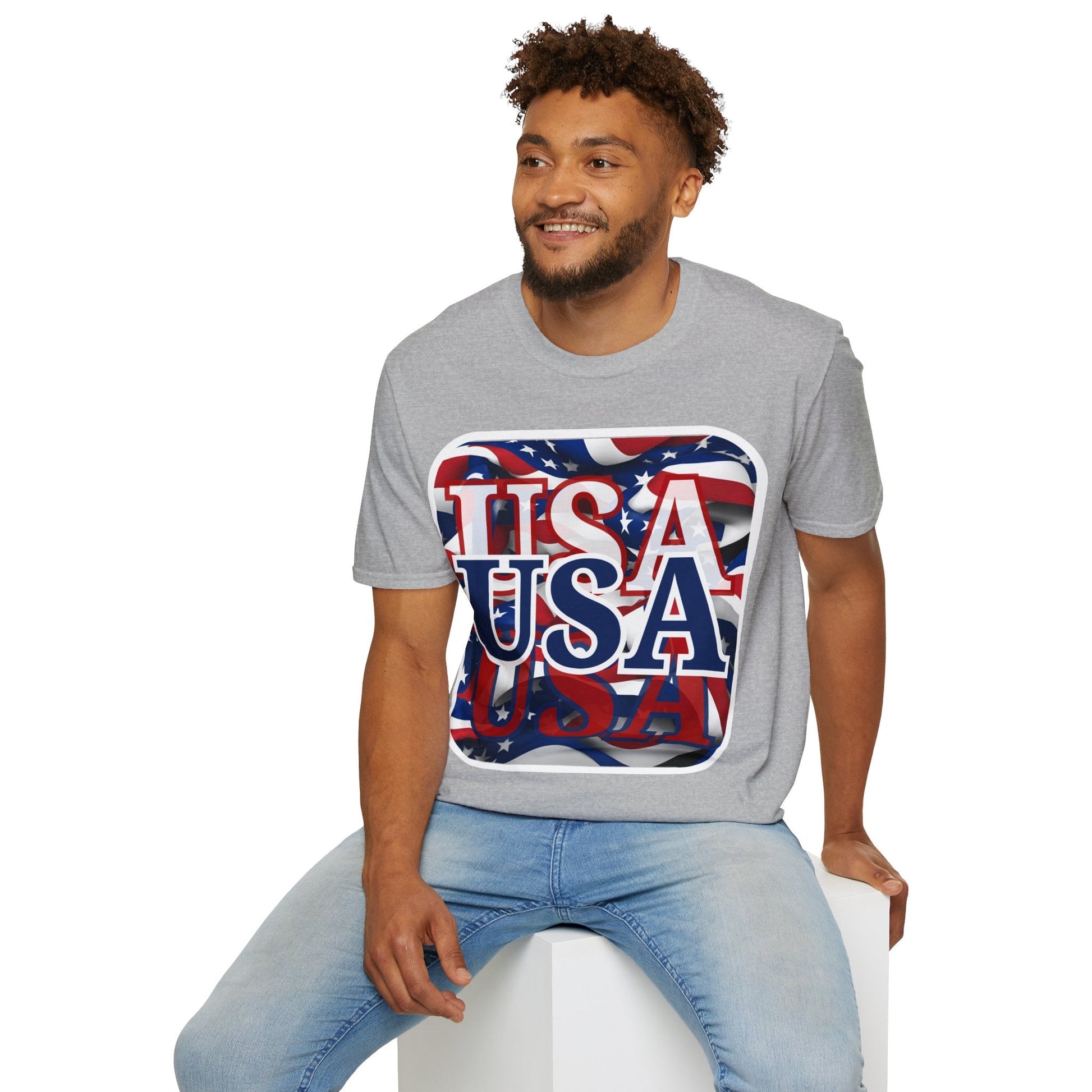 Red White and BLUE USA Patriot LTcolors Unisex T-Shirt by cypherpunkgear – cypherpunkgear.com | Cypherpunk Merch
