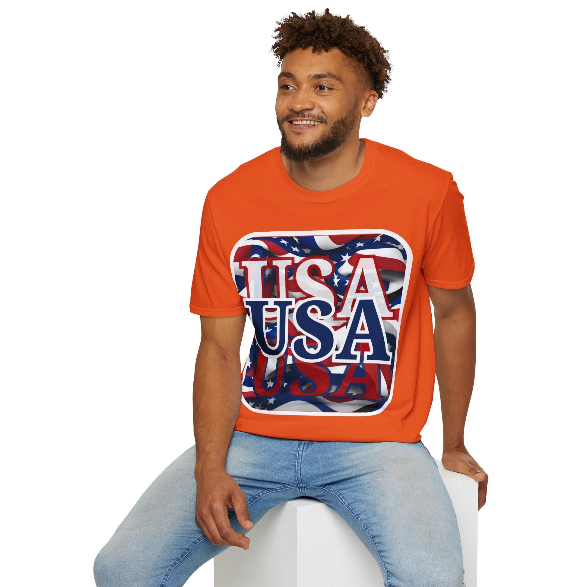 Red White and BLUE USA Patriot LTcolors Unisex T-Shirt by cypherpunkgear – cypherpunkgear.com | Cypherpunk Merch