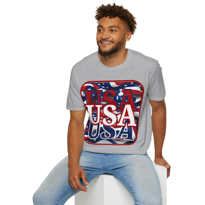 Red WHITE and Blue USA Patriot LTcolors Unisex T-Shirt by cypherpunkgear – cypherpunkgear.com | Cypherpunk Merch