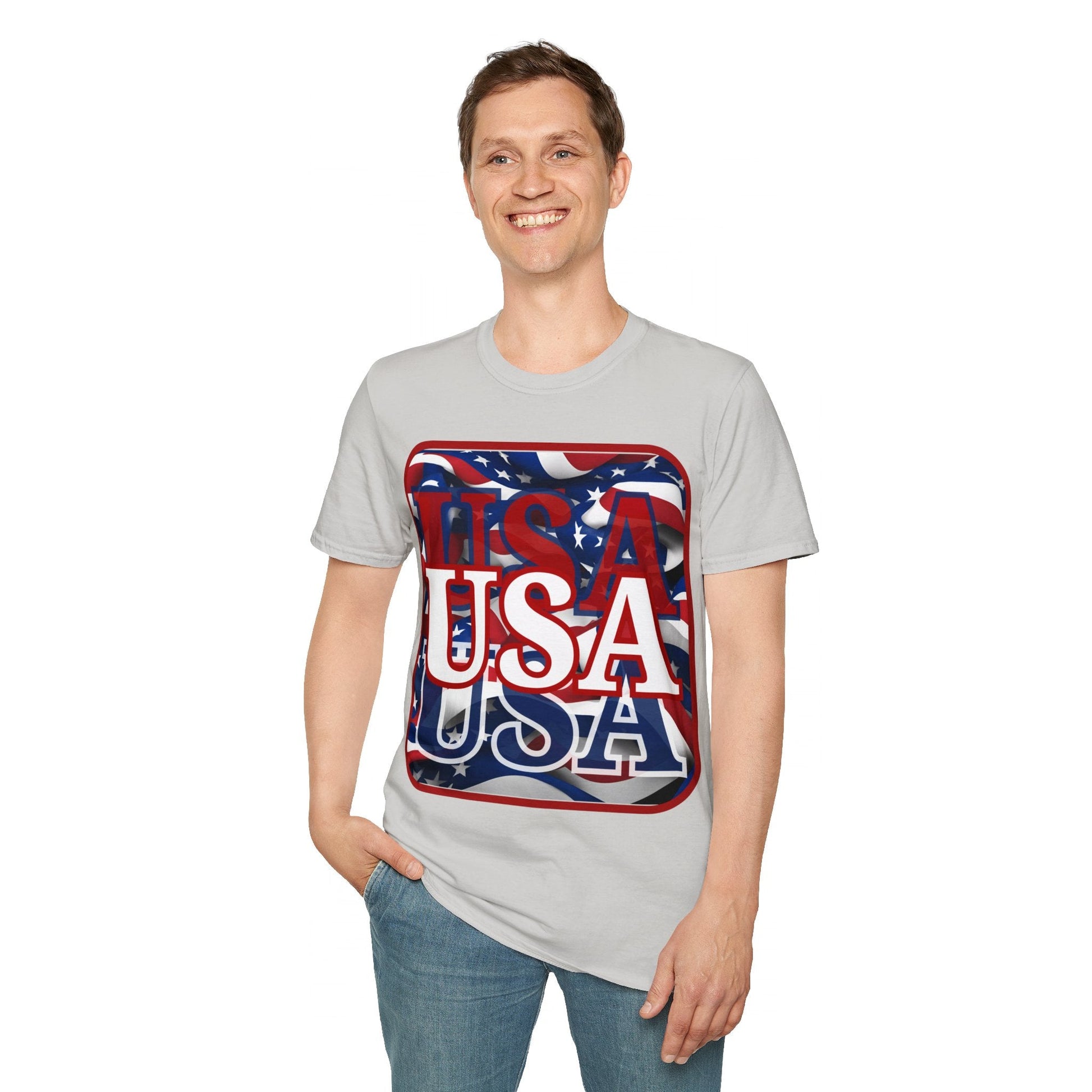 Red WHITE and Blue USA Patriot LTcolors Unisex T-Shirt by cypherpunkgear – cypherpunkgear.com | Cypherpunk Merch
