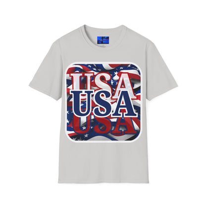 Red White and BLUE USA Patriot LTcolors Unisex T-Shirt by cypherpunkgear – cypherpunkgear.com | Cypherpunk Merch