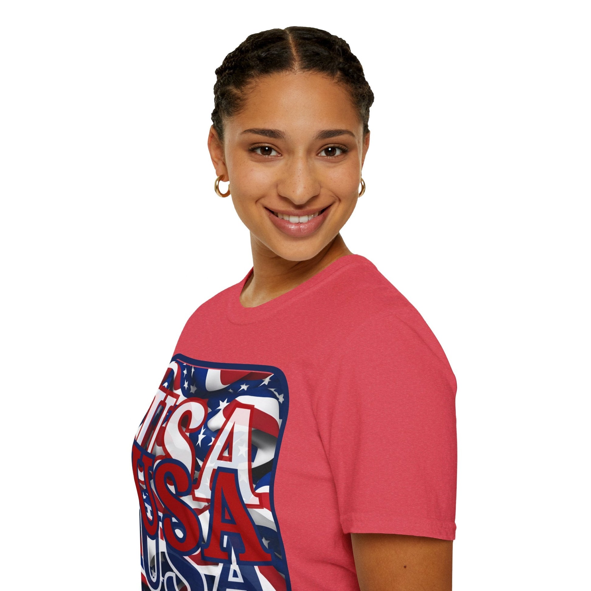 RED White and Blue USA Patriot LTcolors Unisex T-Shirt by cypherpunkgear – cypherpunkgear.com | Cypherpunk Merch