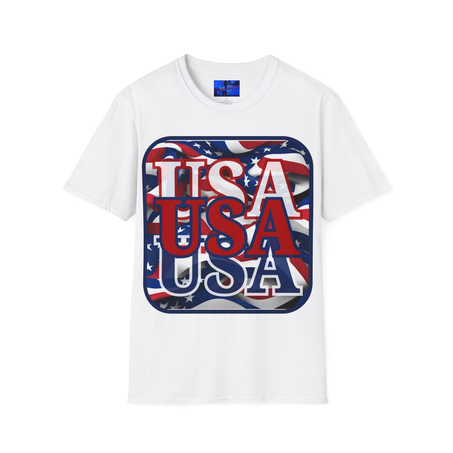 RED White and Blue USA Patriot LTcolors Unisex T-Shirt by cypherpunkgear – cypherpunkgear.com | Cypherpunk Merch