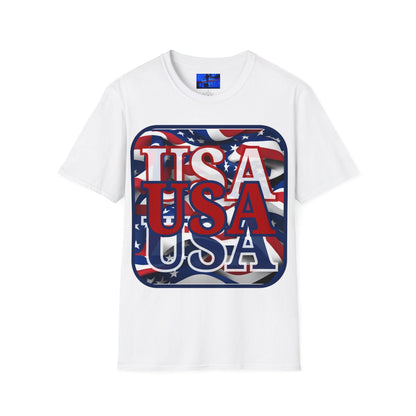 RED White and Blue USA Patriot LTcolors Unisex T-Shirt by cypherpunkgear – cypherpunkgear.com | Cypherpunk Merch