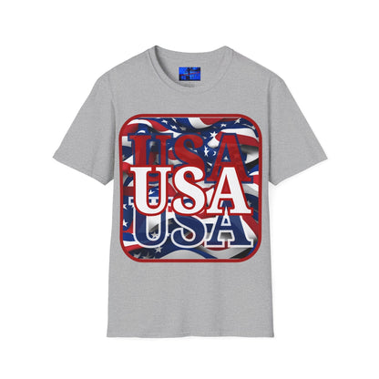 Red WHITE and Blue USA Patriot LTcolors Unisex T-Shirt by cypherpunkgear – cypherpunkgear.com | Cypherpunk Merch