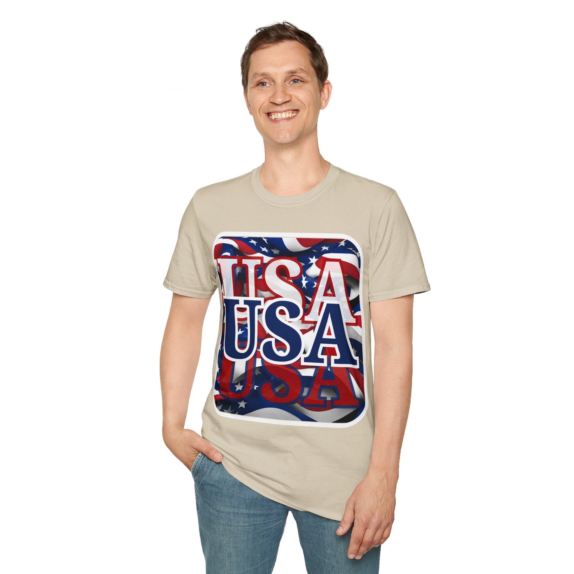 Red White and BLUE USA Patriot LTcolors Unisex T-Shirt by cypherpunkgear – cypherpunkgear.com | Cypherpunk Merch