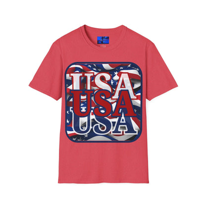 RED White and Blue USA Patriot LTcolors Unisex T-Shirt by cypherpunkgear – cypherpunkgear.com | Cypherpunk Merch