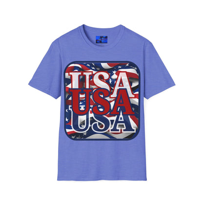 RED White and Blue USA Patriot LTcolors Unisex T-Shirt by cypherpunkgear – cypherpunkgear.com | Cypherpunk Merch
