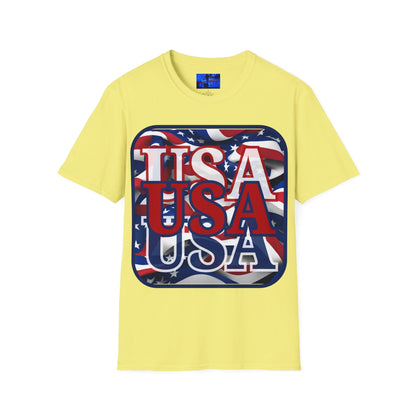 RED White and Blue USA Patriot LTcolors Unisex T-Shirt by cypherpunkgear – cypherpunkgear.com | Cypherpunk Merch