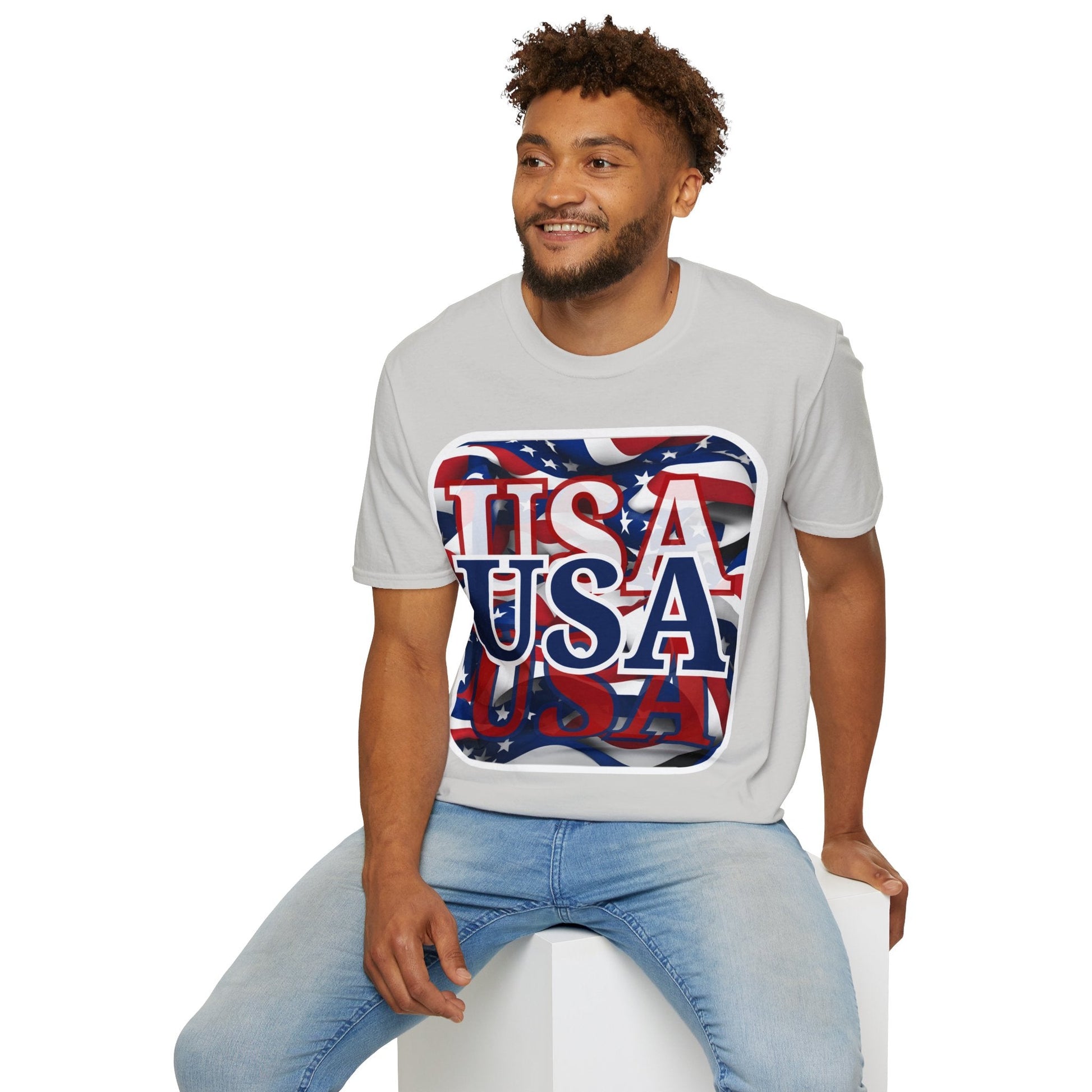 Red White and BLUE USA Patriot LTcolors Unisex T-Shirt by cypherpunkgear – cypherpunkgear.com | Cypherpunk Merch