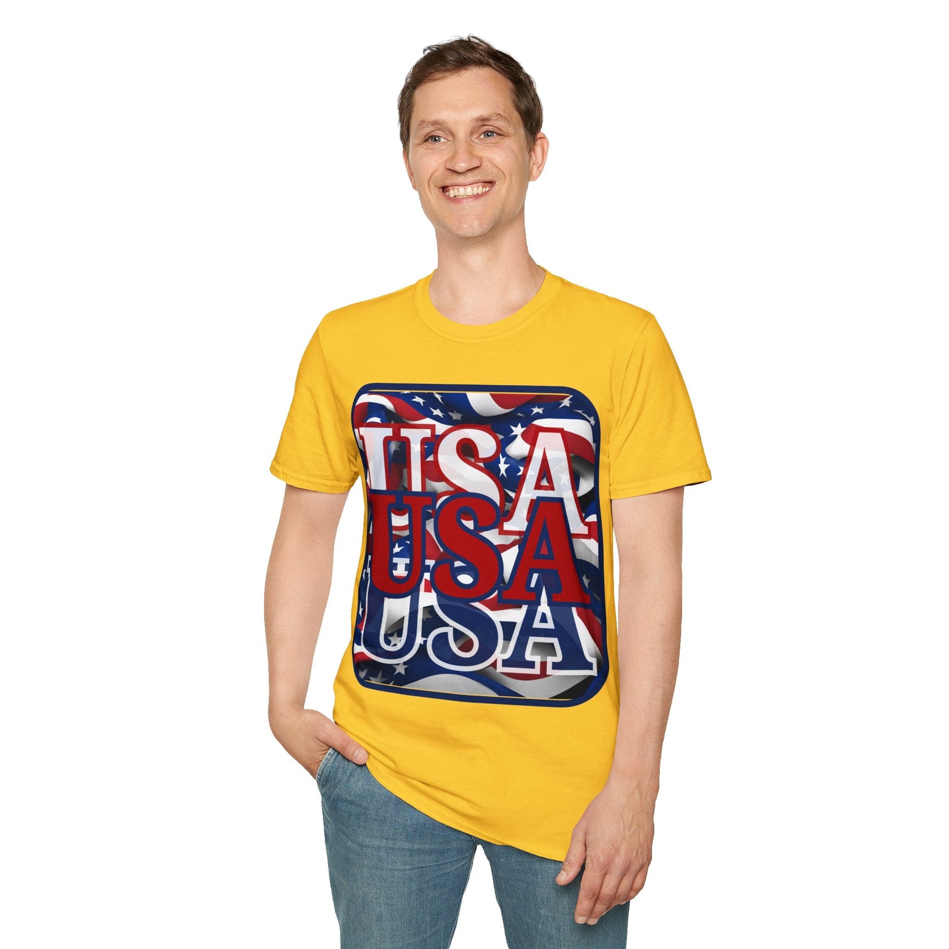 RED White and Blue USA Patriot LTcolors Unisex T-Shirt by cypherpunkgear – cypherpunkgear.com | Cypherpunk Merch