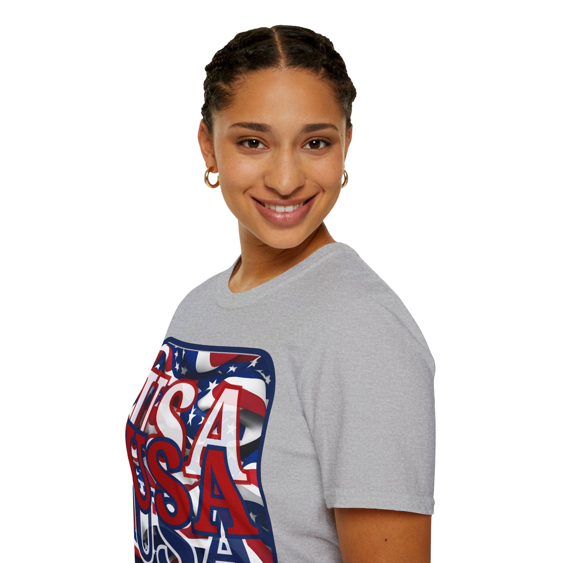 RED White and Blue USA Patriot LTcolors Unisex T-Shirt by cypherpunkgear – cypherpunkgear.com | Cypherpunk Merch
