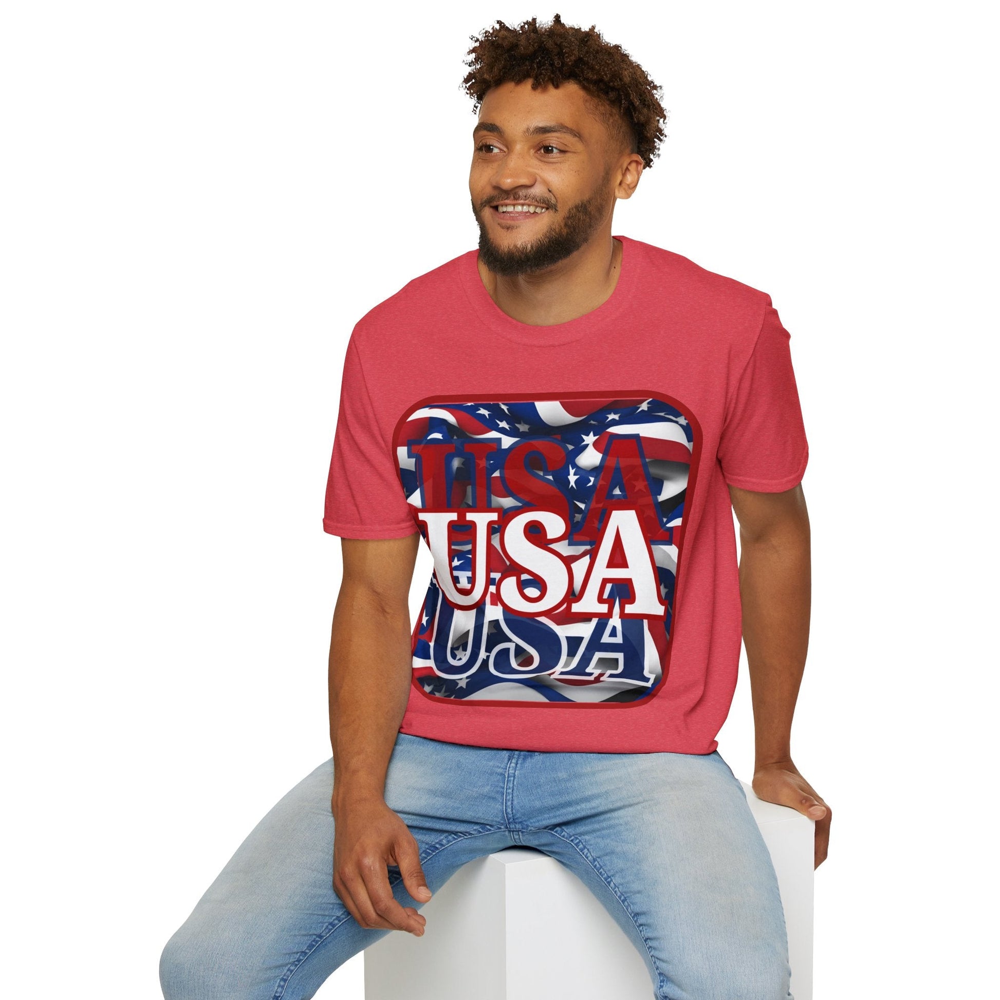 Red WHITE and Blue USA Patriot LTcolors Unisex T-Shirt by cypherpunkgear – cypherpunkgear.com | Cypherpunk Merch
