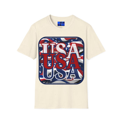 RED White and Blue USA Patriot LTcolors Unisex T-Shirt by cypherpunkgear – cypherpunkgear.com | Cypherpunk Merch
