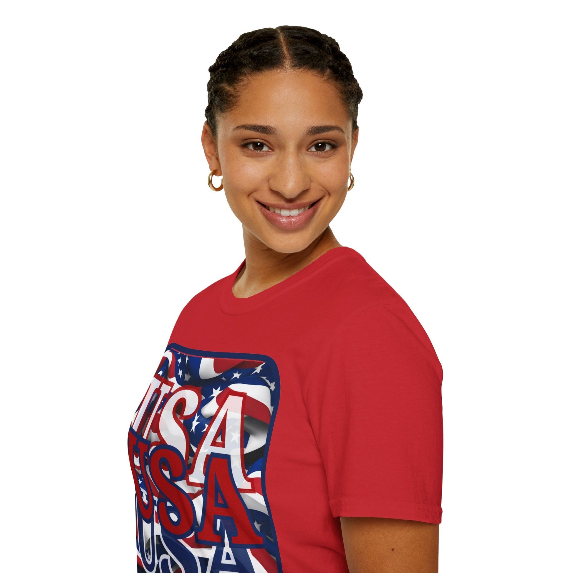RED White and Blue USA Patriot LTcolors Unisex T-Shirt by cypherpunkgear – cypherpunkgear.com | Cypherpunk Merch