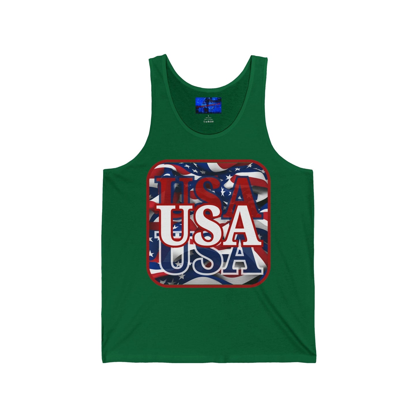 Red WHITE and Blue USA Patriot Unisex Jersey Tank Top by cypherpunkgear – cypherpunkgear.com | Cypherpunk Merch