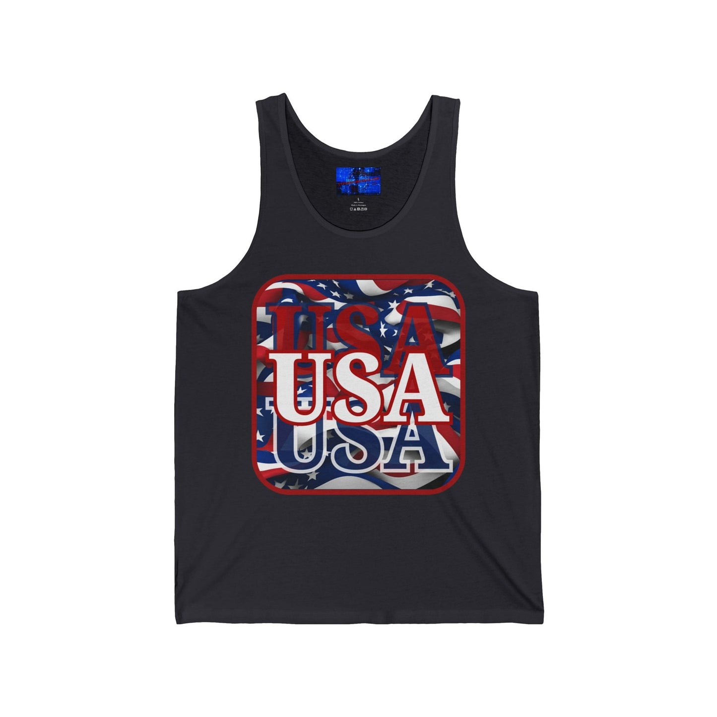 Red WHITE and Blue USA Patriot Unisex Jersey Tank Top by cypherpunkgear – cypherpunkgear.com | Cypherpunk Merch