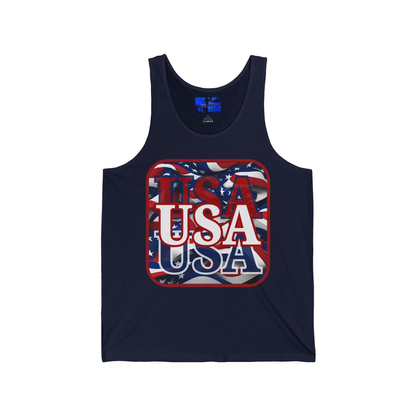 Red WHITE and Blue USA Patriot Unisex Jersey Tank Top by cypherpunkgear – cypherpunkgear.com | Cypherpunk Merch