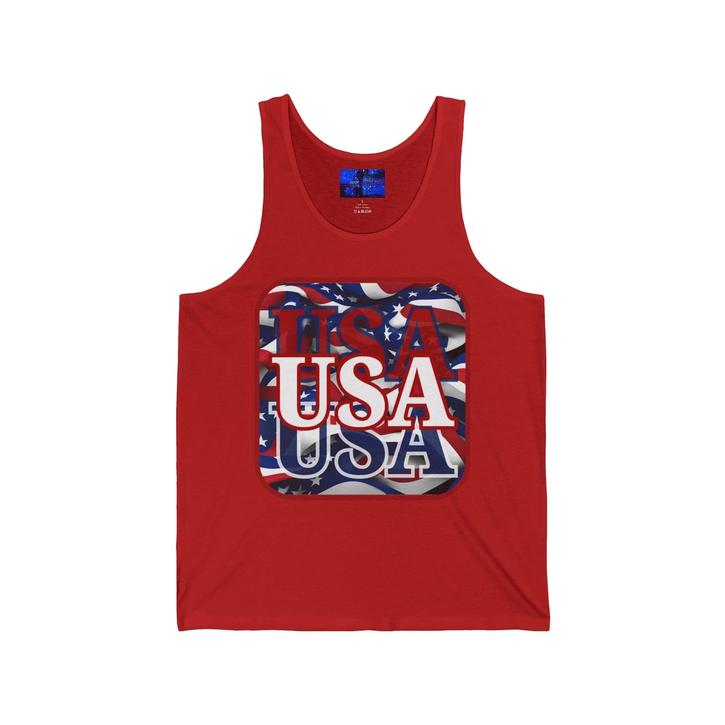 Red WHITE and Blue USA Patriot Unisex Jersey Tank Top by cypherpunkgear – cypherpunkgear.com | Cypherpunk Merch