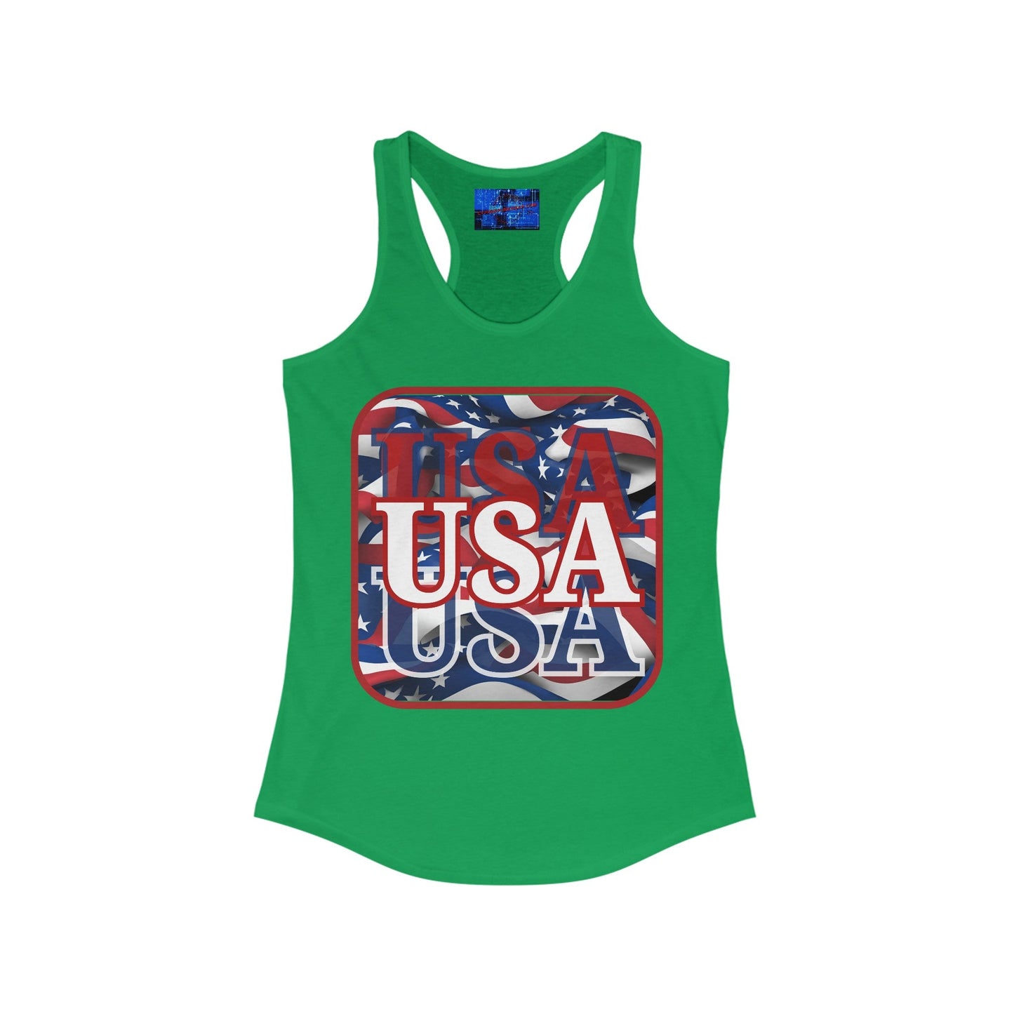 Red WHITE and Blue USA Patriot Women's Racerback Tank Top by cypherpunkgear – cypherpunkgear.com | Cypherpunk Merch
