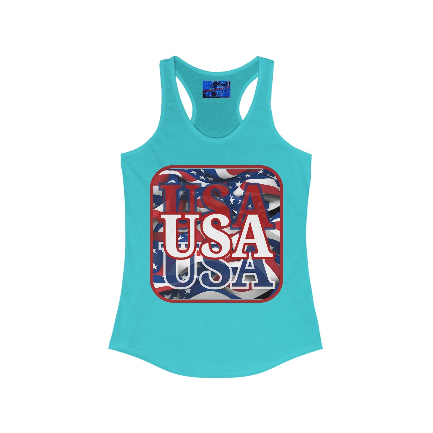 Red WHITE and Blue USA Patriot Women's Racerback Tank Top by cypherpunkgear – cypherpunkgear.com | Cypherpunk Merch