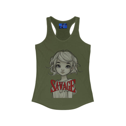 Savage Women's Racerback Tank Top by cypherpunkgear.com – cypherpunkgear.com | Cypherpunk Merch