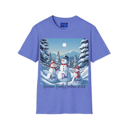 Snowman Family of 3 LTcolors Unisex T-Shirt by cypherpunkgear – cypherpunkgear.com | Cypherpunk Merch